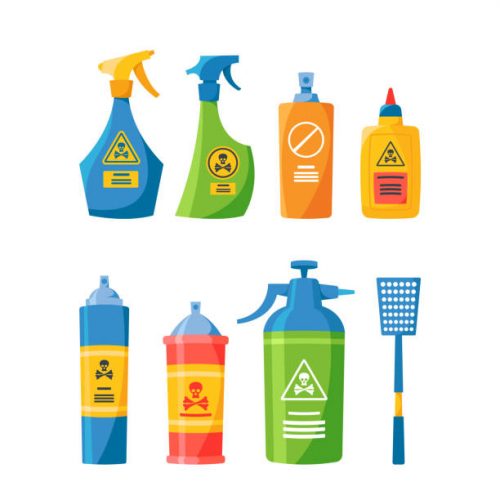 toxic house cleaning products in the photo
